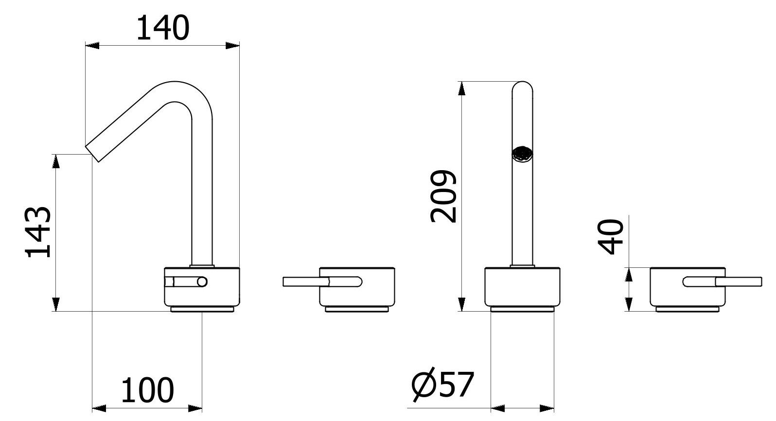 Смеситель для раковины с 3 отверстиями для мраморной столешницы с автоматическим сливом IB мрамор + мрамор Elle ARCH-00040657 - Вид №18