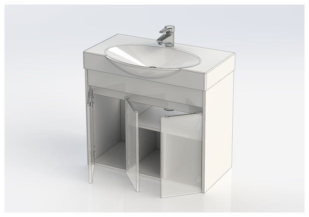 Тумба с раковиной Aquanet Коста 76 белый/дуб антик 0018840700188195 - Вид №10