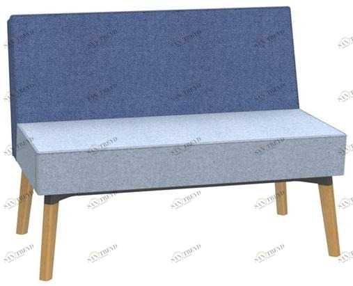 Dauphin Модульная тканевая скамья со спинкой Reefs Rf 0661