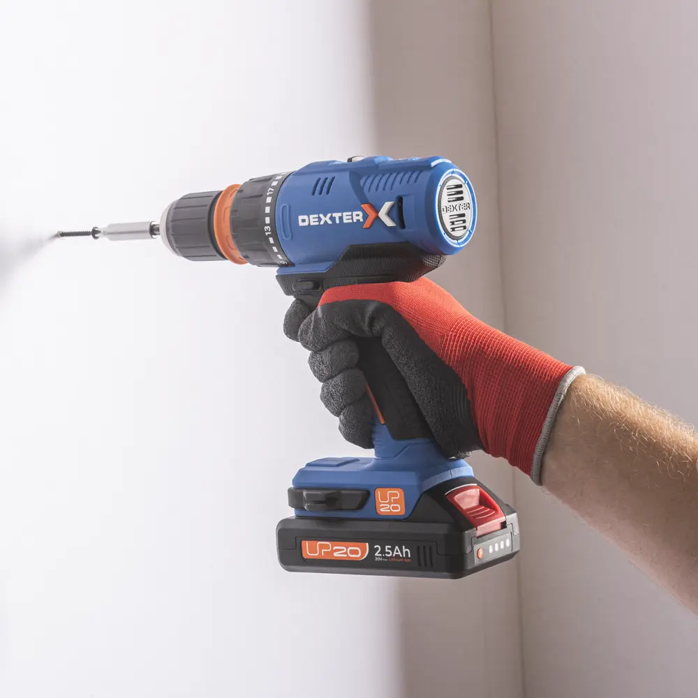Дрель аккумуляторная Dexter 20VSD2-35RCA.1A, 20 В Li-Ion 2.5 Ач 82457018 STLM-2050147  - Вид №9