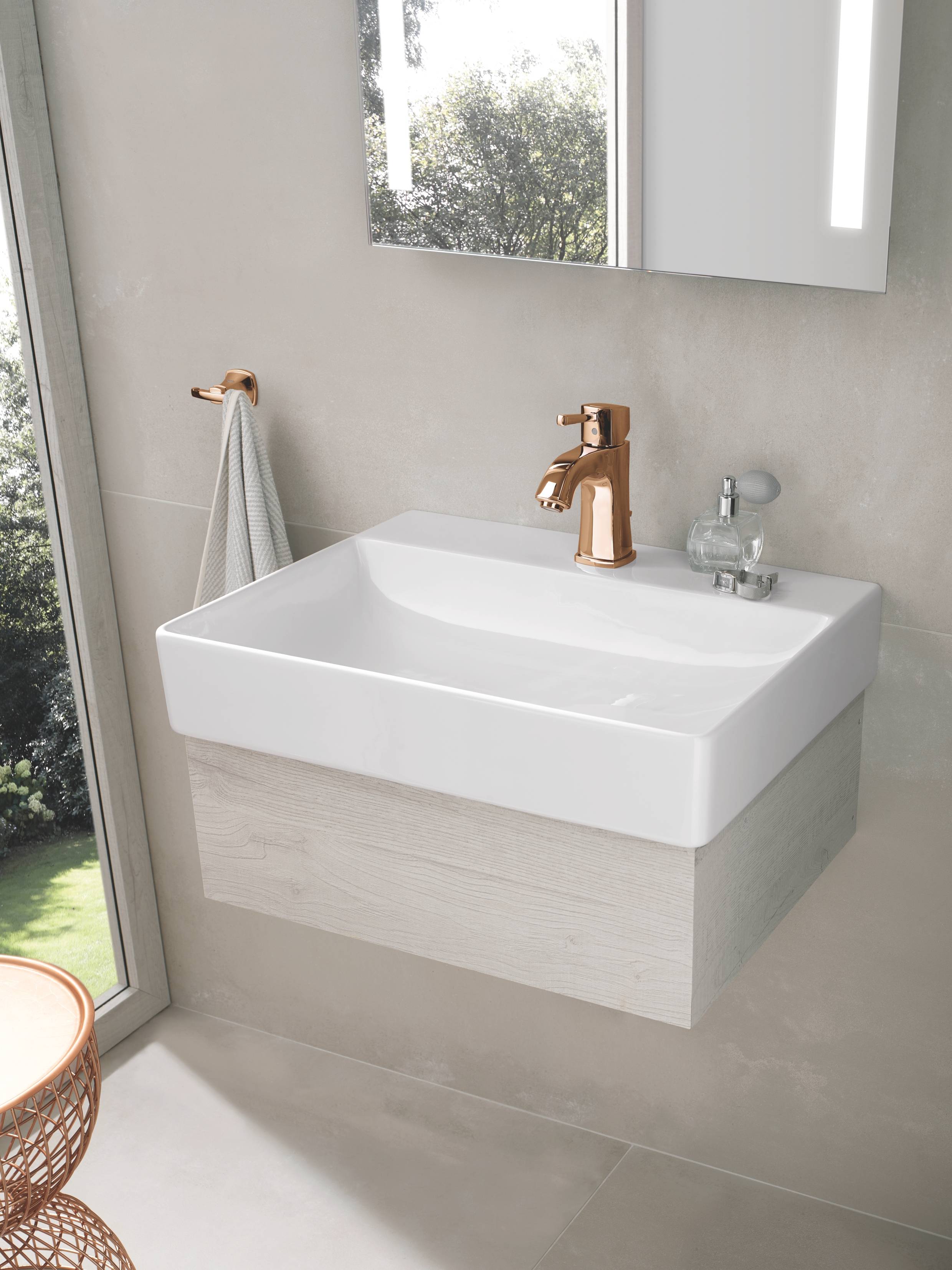 Смеситель для раковины GROHE Grandera с донным клапаном, теплый закат глянец (23303DA0) - Вид №6