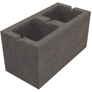 Блок пескоцементный Хоган стеновой 2-х пустотный 390x190x188 мм