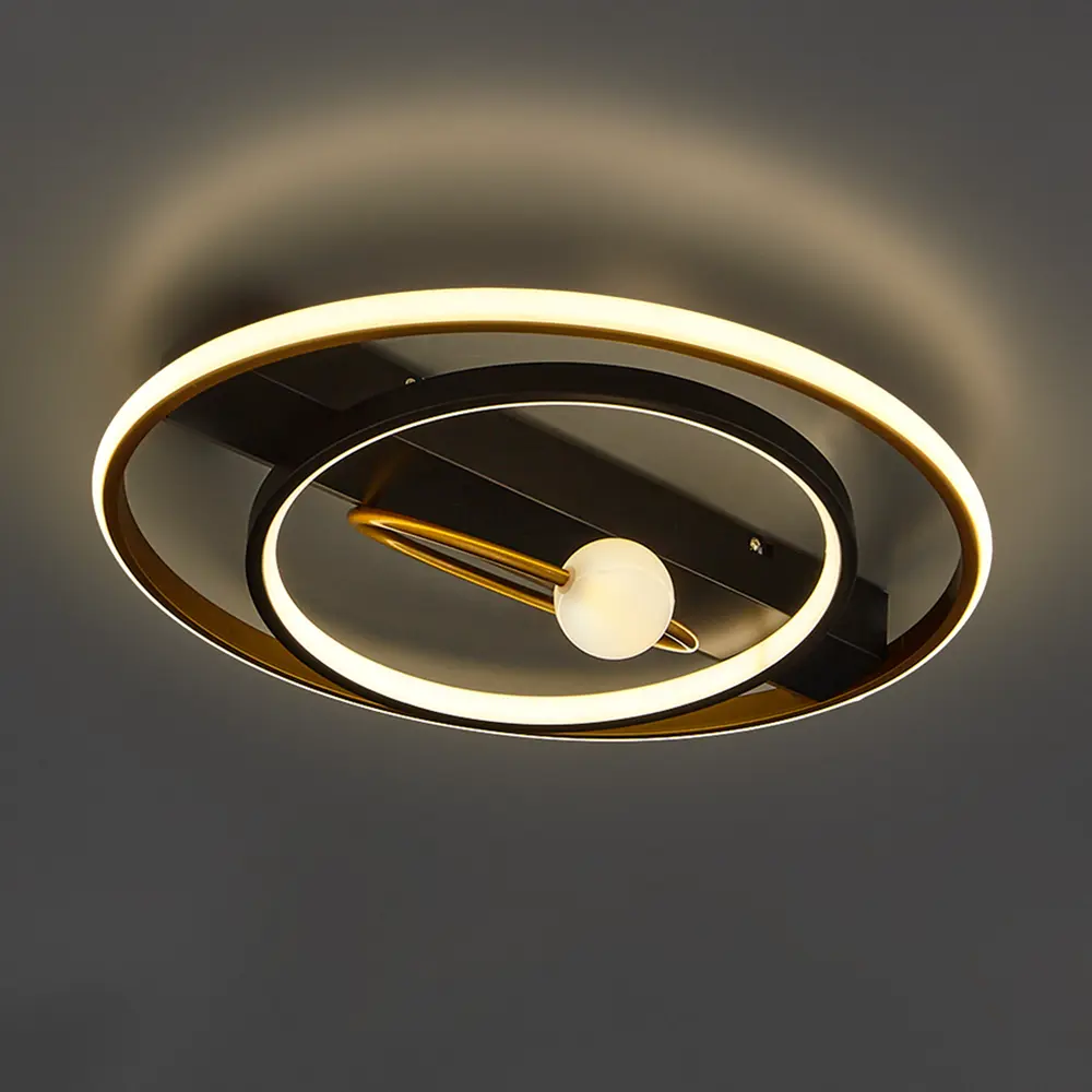 Люстра потолочная Jlight Trizy 5647/90C LED цвет черный/золото 84315603 STLM-2130548 