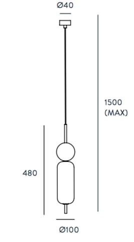 080063 Подвес черный - белый мрамор Aromas del Campo Anet  - Вид №2