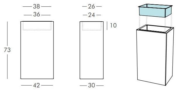 SLIDE Напольная пепельница из полиэтилена для общественных мест sun-id-1501715 - Вид №2