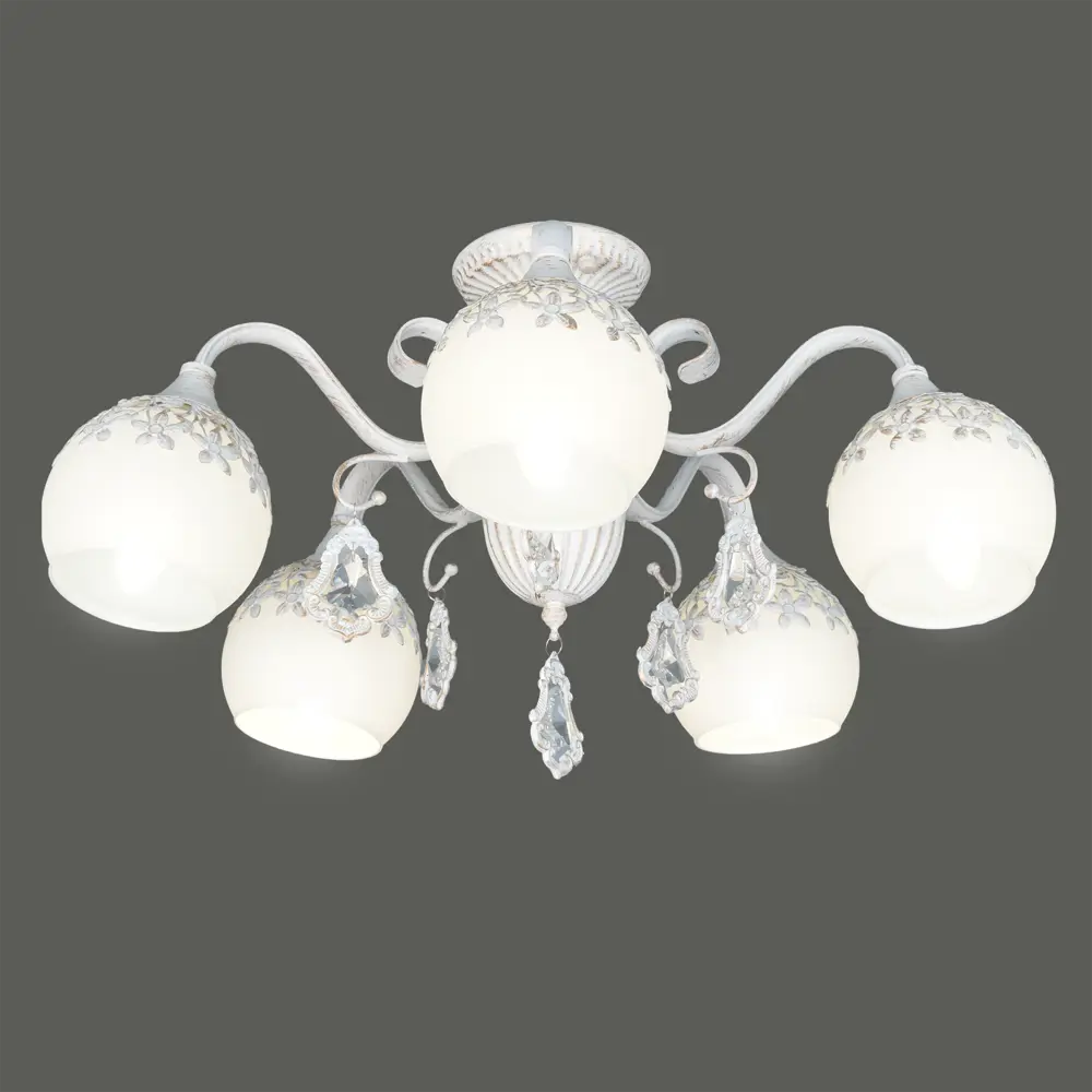 Люстра потолочная Louis L1083, 5 ламп E27, 15 м², цвет серый LAMPLANDIA STLM-2173315 - Вид №3