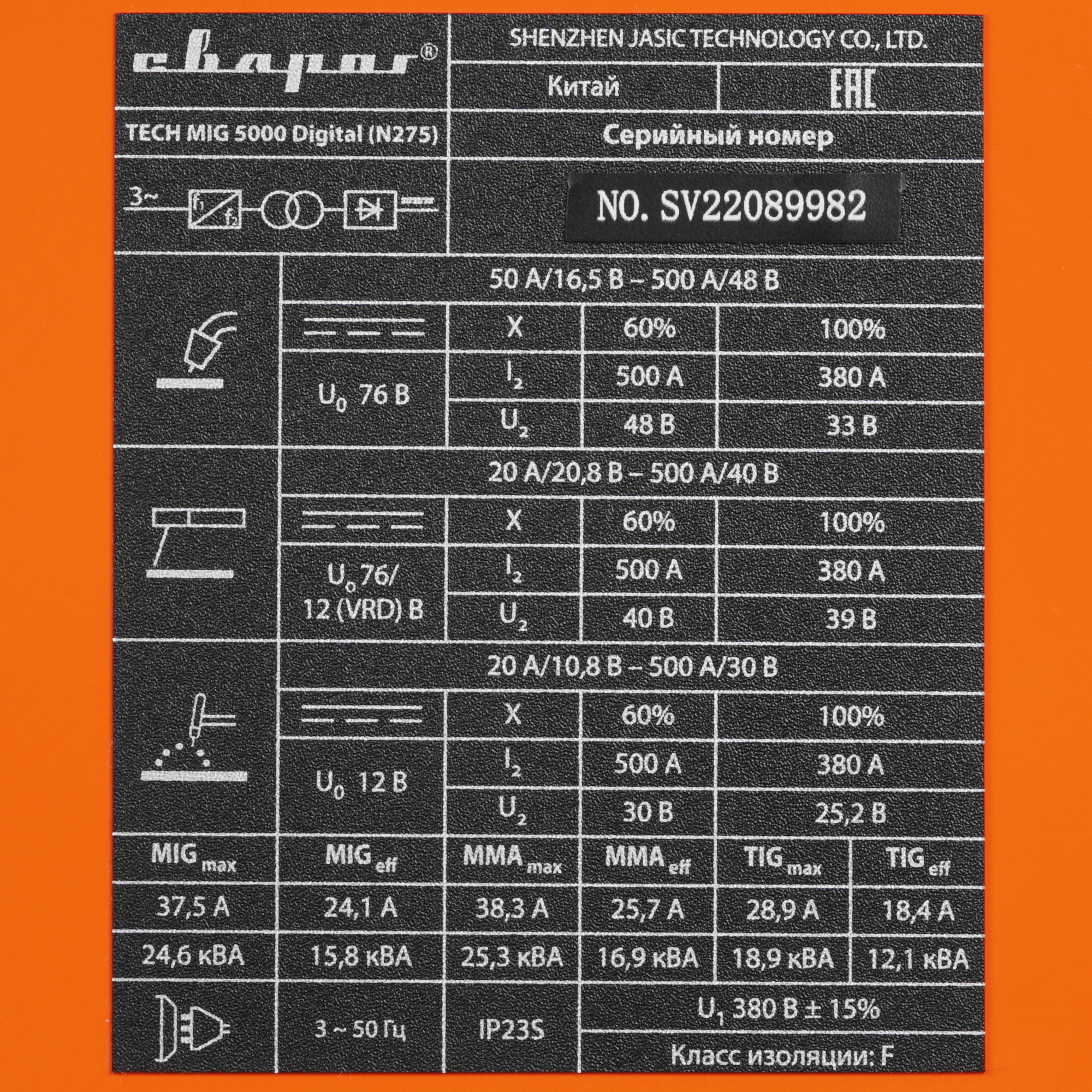 Сварочный аппарат Сварог TECH MIG 5000 Digital (N275) 9938008 STDN-0050642 - Вид №5