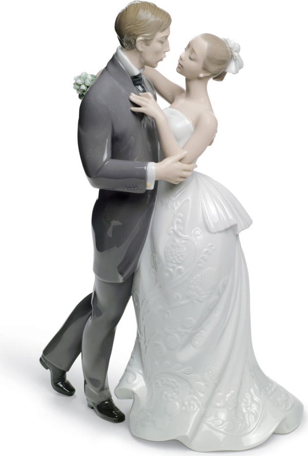 10669054 LLADRO Фигурка Lladro "Вальс молодожёнов" 30x21см Фарфор Lladró 