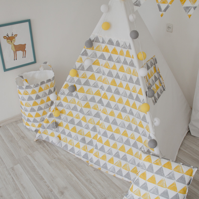 Тканевая корзина Triangles VAMVIGVAM TRIANGLES 281541 Желтый;серый Santreyd  - Вид №7