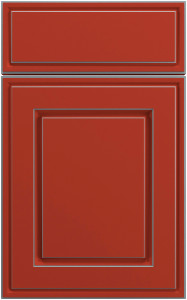 Фасады для кухни Патина Фрезеровка «Бостон» 502 Берлинский красный SIST2828-6105