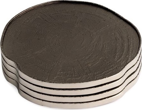 10636981 Michael Aram Набор подставок под горячее Michael Aram "Дерево моря" 9см, 4шт Сталь 