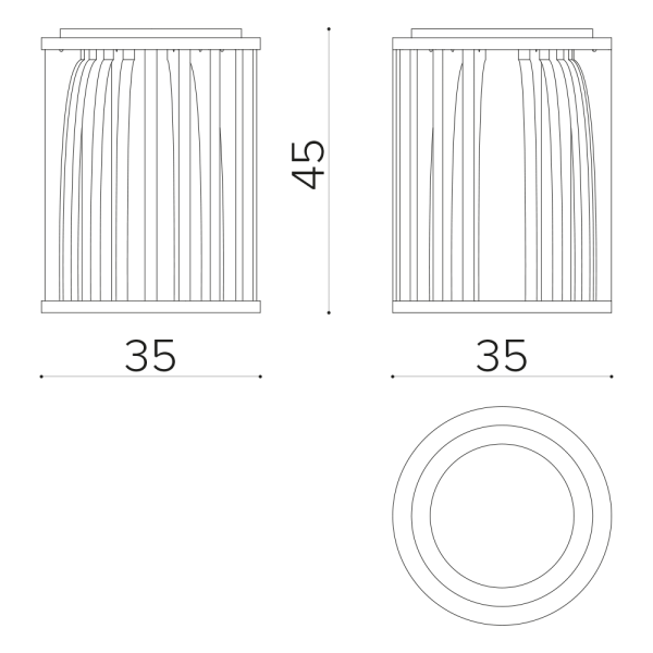 AN 1045 Средний табурет с основанием из бука и ножками из массива дерева True Design Anyway - Вид №1