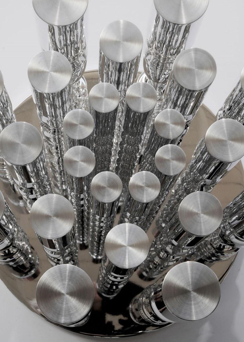 I + I Круглый журнальный столик с алюминиевым основанием и стеклянной столешницей sun-id-1421903 - Вид №2