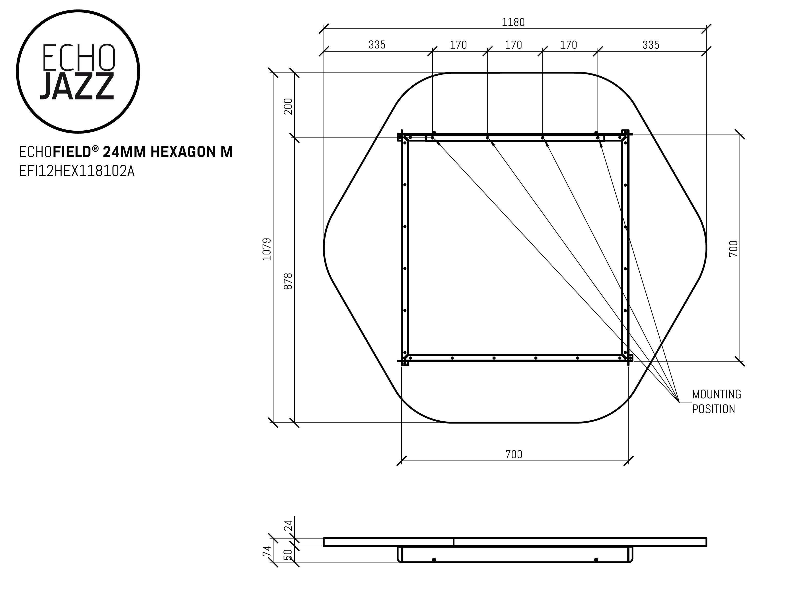 ПЭТ акустическая панель ECHOJAZZ ECHOFIELD® ARCH-00104512 - Вид №6