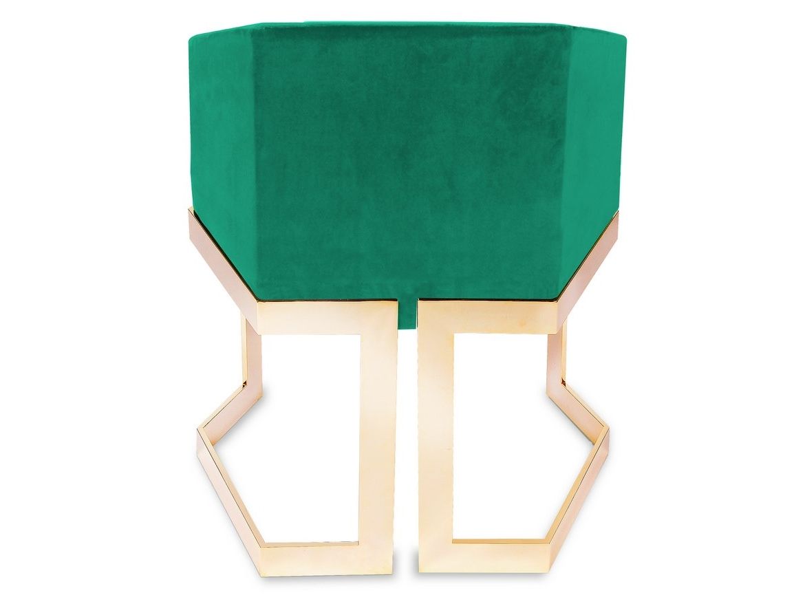 Мягкое бархатное кресло и латунное основание ROYAL STRANGER THE HIVE ARCH-00035233 - Вид №8