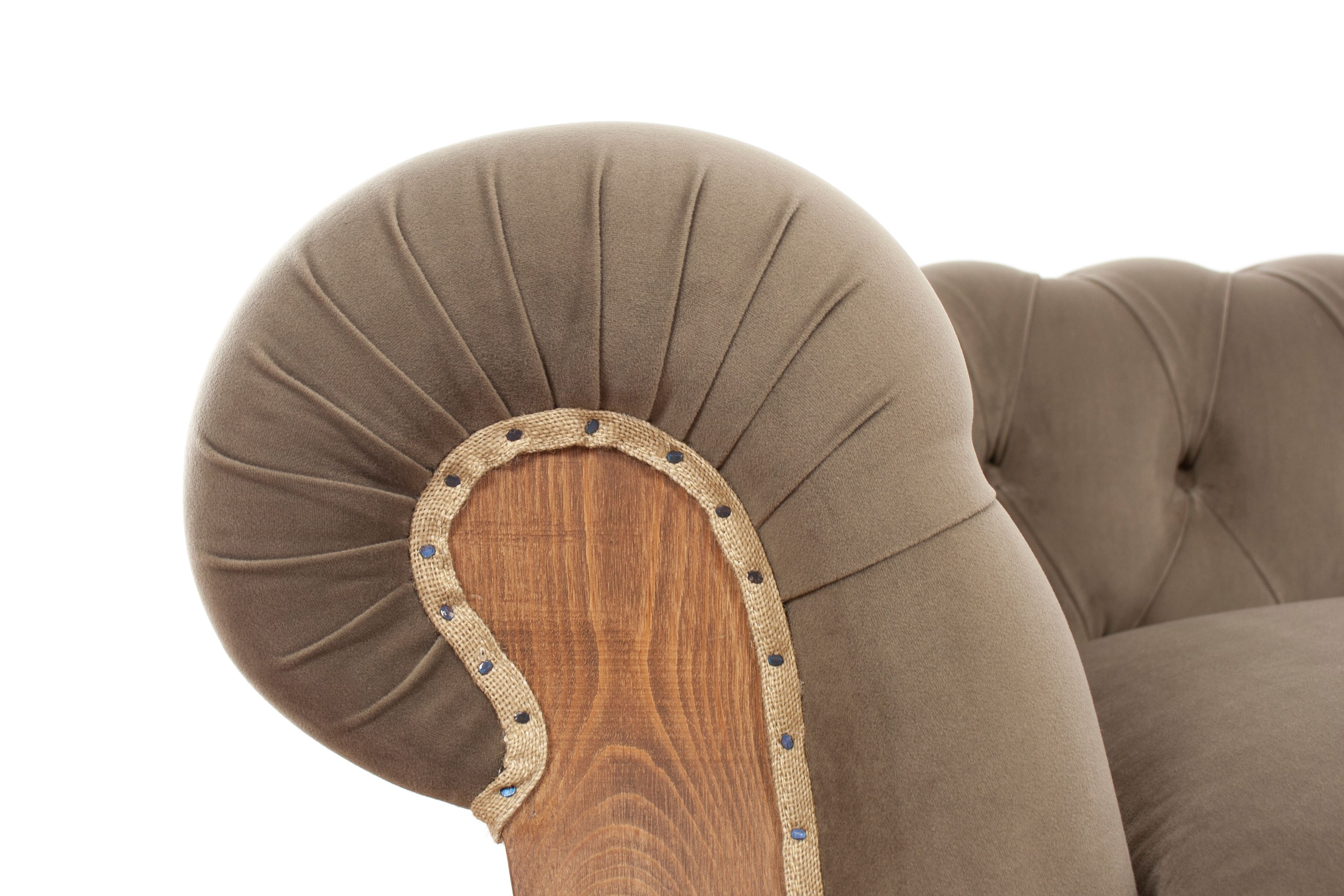 3-местный джутовый диван capitonné CREARTE COLLECTIONS Chesterfield Big Ben Essence ARCH-00005804 - Вид №12