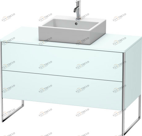 XS492200909 XSquare Тумбочка для консоли напольная Светло-голубой матовый декор Duravit
