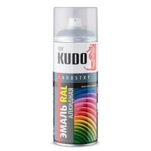 Эмаль аэрозольная универсальная KUDO акриловая глянцевая цвет ярко-белый 520 мл