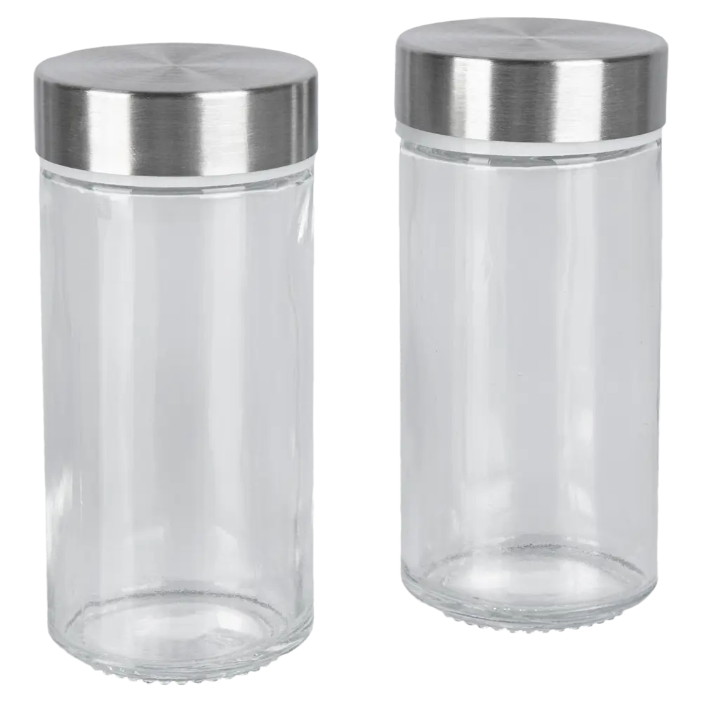Набор стеклянных банок для специй Delinia — 2 прозрачные емкости 89262321 STLM-1485751