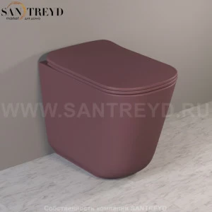 511875 Приставной унитаз напольный Красный Kerasan Tribeca Италия