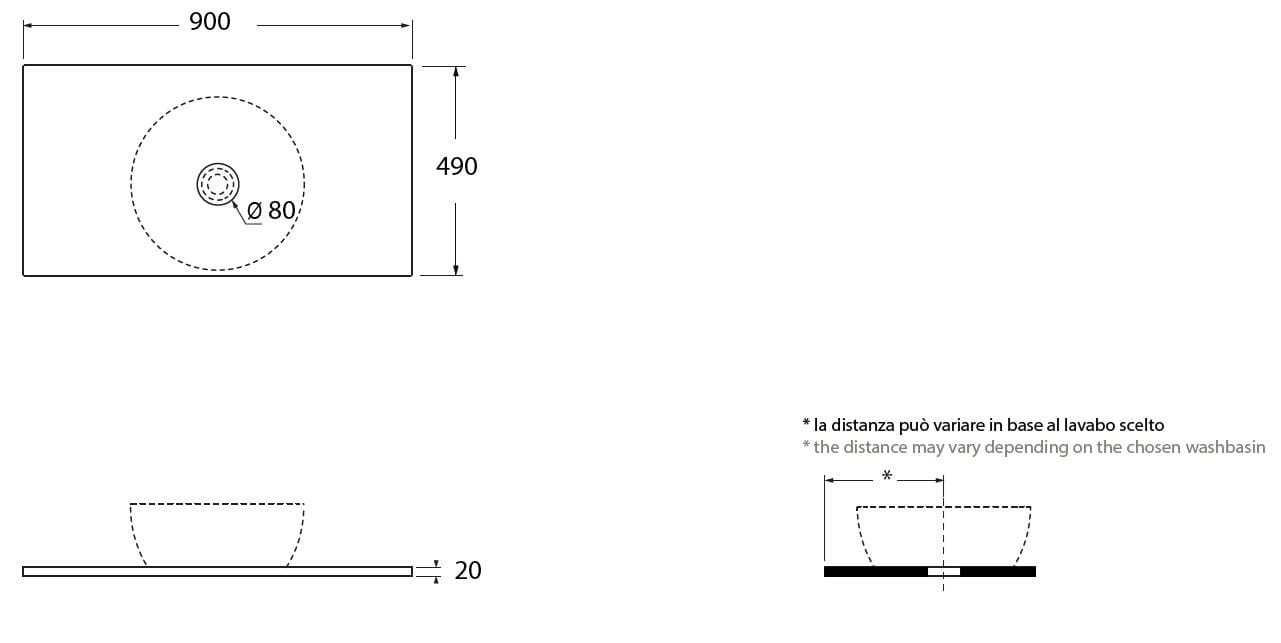 Керамическая полка для ванной комнаты Azzurra Ceramica MISURA ARCH-00100376 - Вид №20