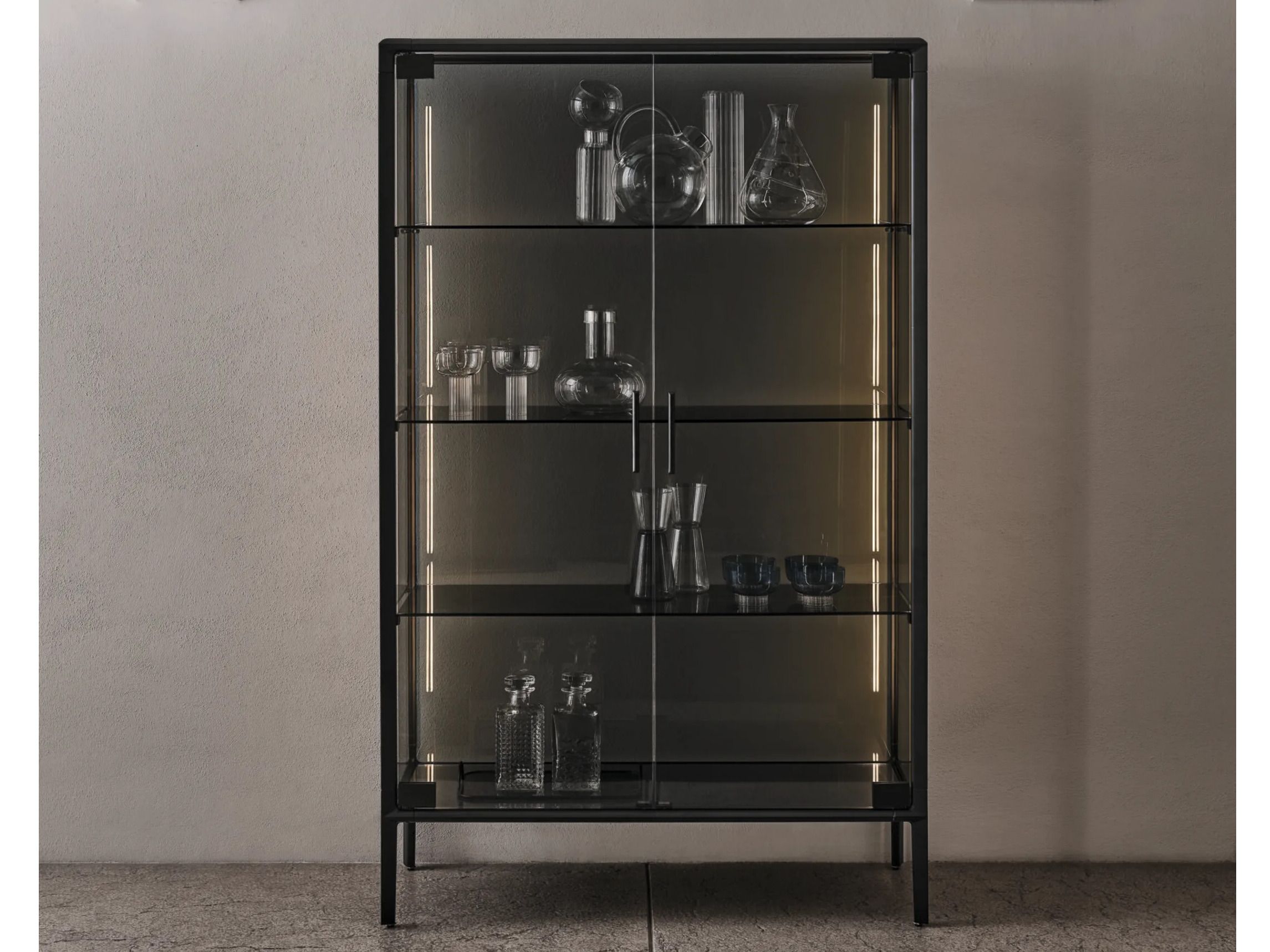 Витрина из алюминия и стекла со встроенным освещением Bontempi Casa AUDREY ARCH-00106780