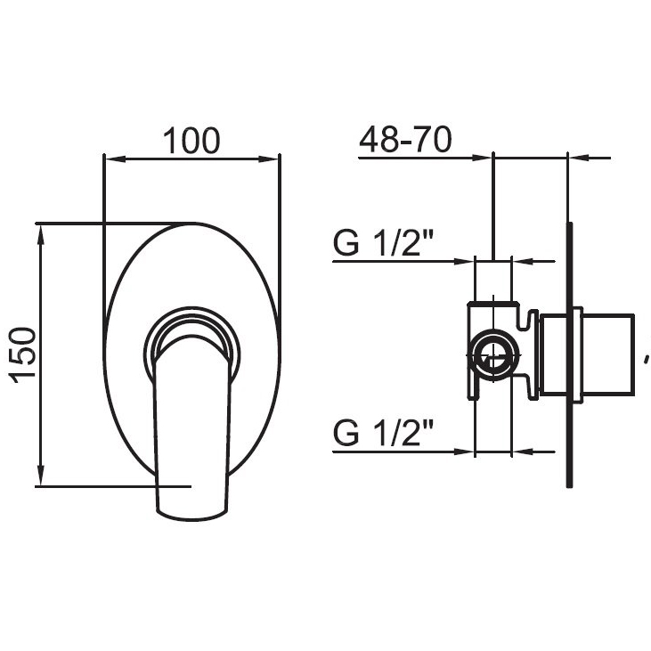 AI880101844 Смеситель для душа Webert Aria - Вид №1