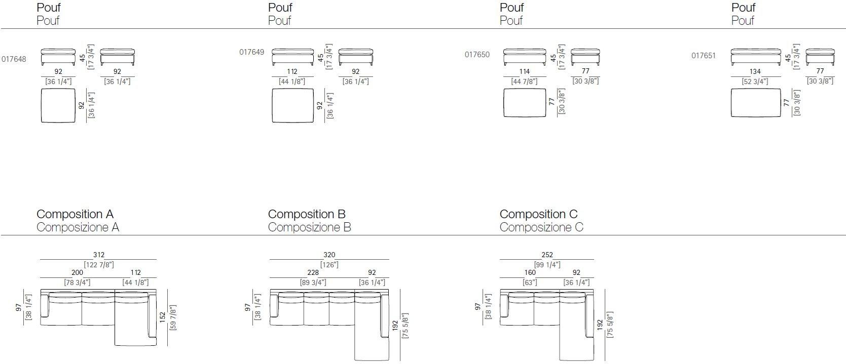 Arketipo Модульный тканевый диван Malta sun-id-1470335 - Вид №4