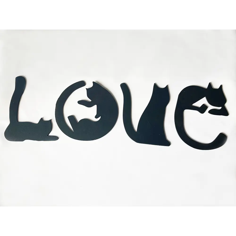 Настенное панно "Котики Love" дерево 70x26 см 85415223 STLM-2021256 Симфония  - Вид №5