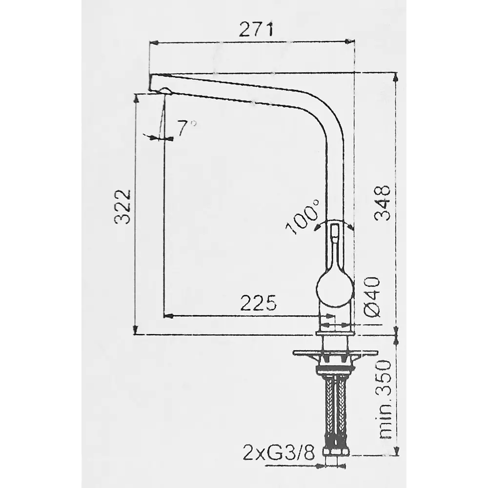 Смеситель кухонный Ideal Standard Ceralook общая высота 34.8 см цвет хром 89146348 STLM-2074410 - Вид №9