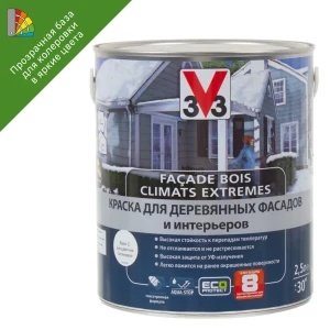 Краска для колеровки для деревянных фасадов V33 2.5 л цвет прозрачный