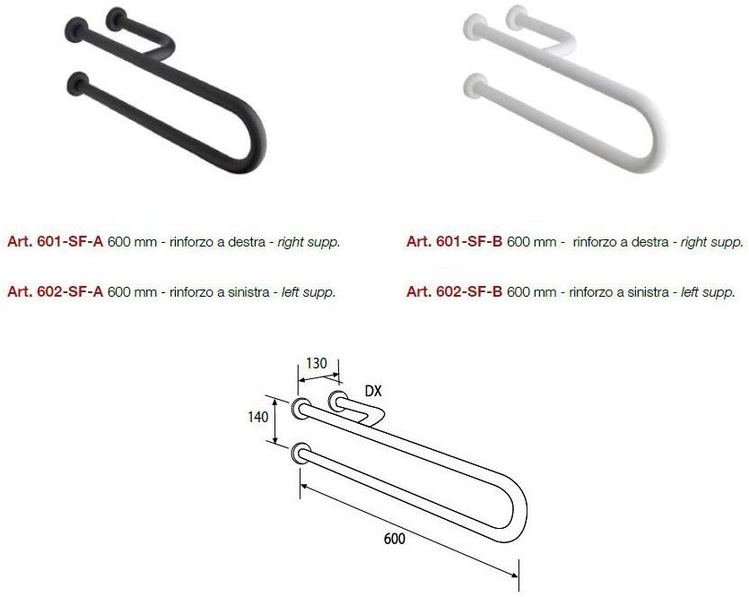 Saniline Поручень U-образной формы из стали Soft sun-id-1422847 - Вид №1