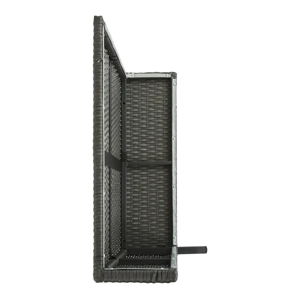 Секция угловая Naterial Noa Fix 68x62x68 см, искусственный ротанг, серый/черный Товар без серии STLM-2054200 - Вид №3