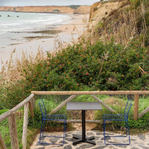 Штабелируемый садовый стул из оцинкованной стали