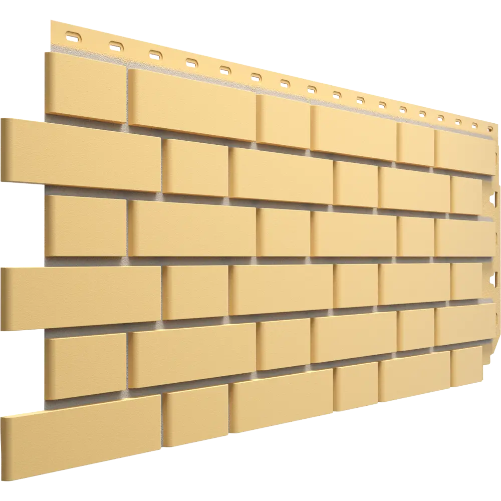 Фасадная панель Dacha Кирпич гладкий жёлтый 0.46 м² Флемиш STLM-2119252 - Вид №1