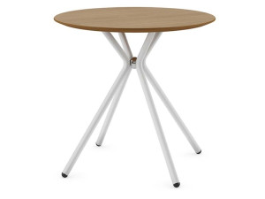 Круглый ламинированный стол с металлическим основанием