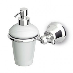 ZAC215 Настенный держатель для диспенсера с белой керамической емкостью. Zucchetti Delfi