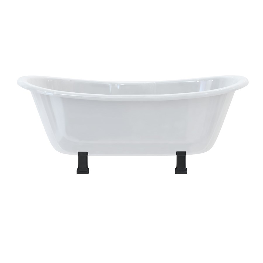 Burlington Двухсторонняя ванна Bateau со стандартными ножками с ножками Period в Chrome T10F E9 CHR  - Вид №8