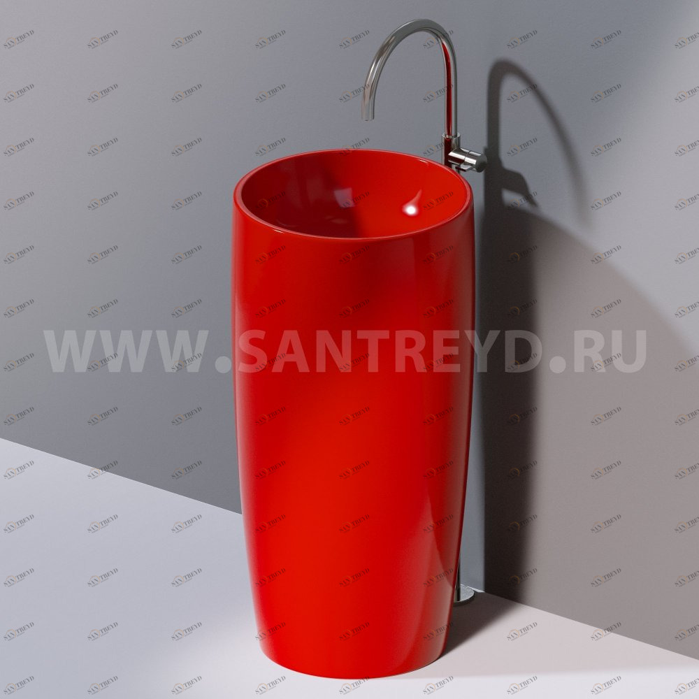 L103T0R0VT.125 Напольная раковина стоящая круглая A. e T. Italia PILLAR AeT ITALIA