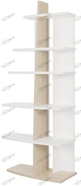 GAUTIER Открытый книжный шкаф из ясеня и белого меламина Mistral 1a16320
