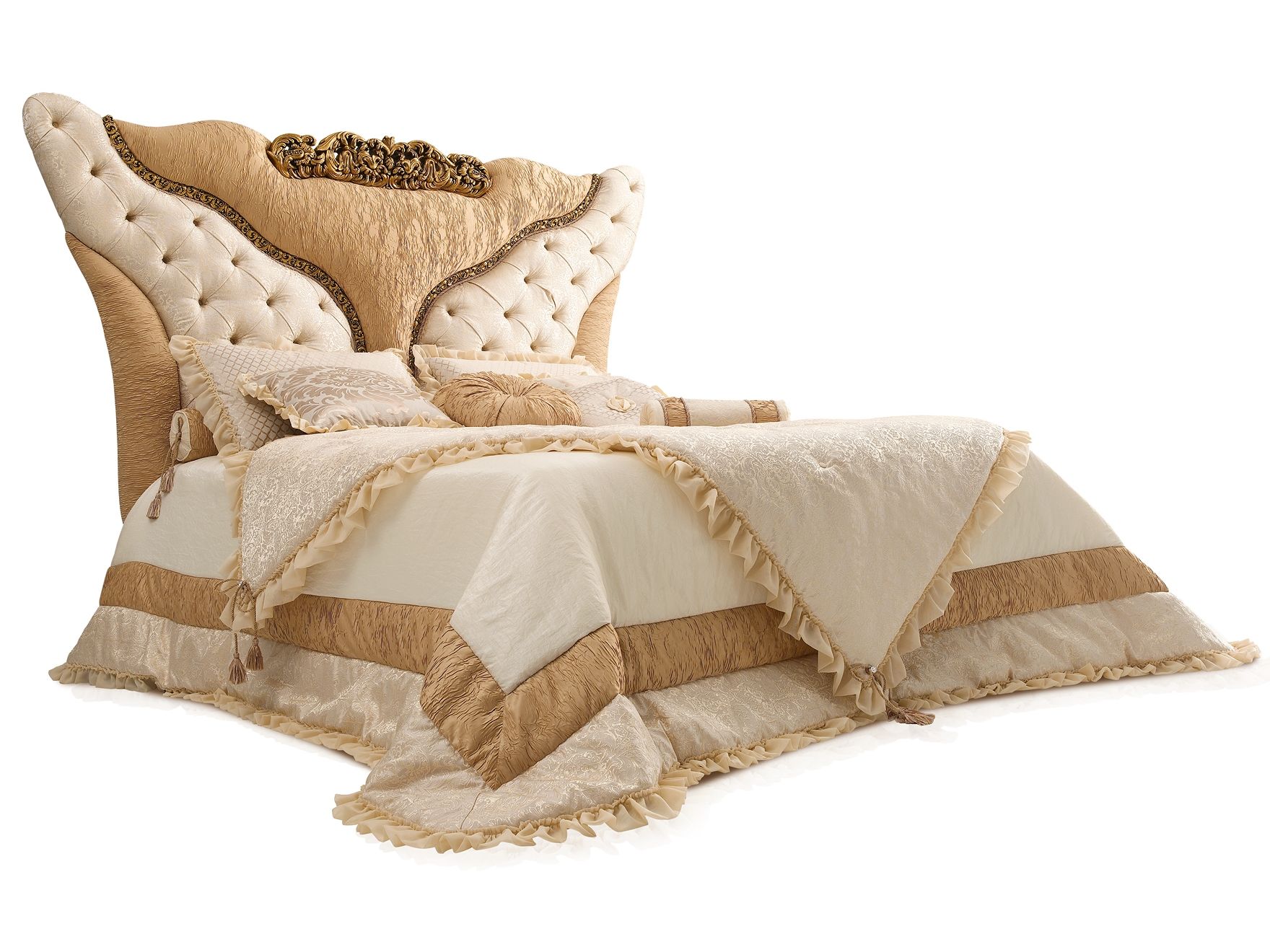 Двуспальная кровать с мягким изголовьем A.R. Arredamenti Grand Royal ARCH-00070295