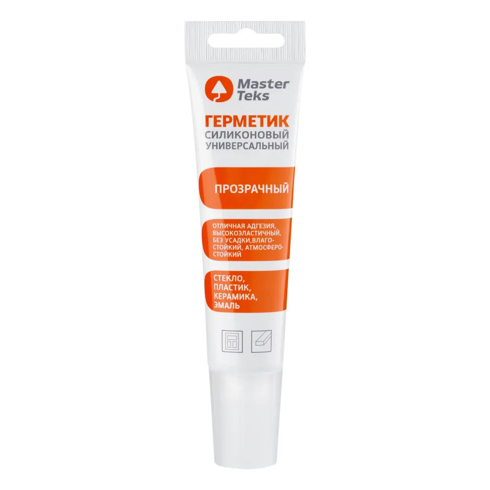 Герметик силиконовый Masterteks универсальный прозрачный 80 мл STLM-2074422