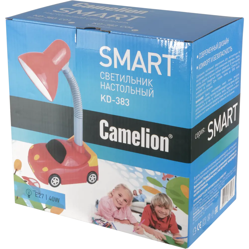 Светильник настольный «Car» KD-383 1хЕ27х40 Вт, цвет красный CAMELION STLM-2029257 - Вид №6
