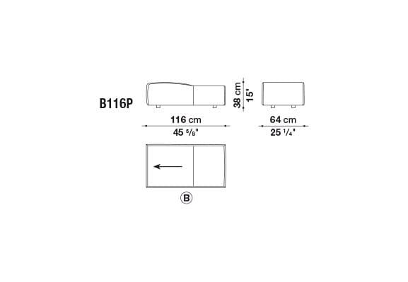 Модульный тканевый диван B&B Italia ARCH-00007652 - Вид №12