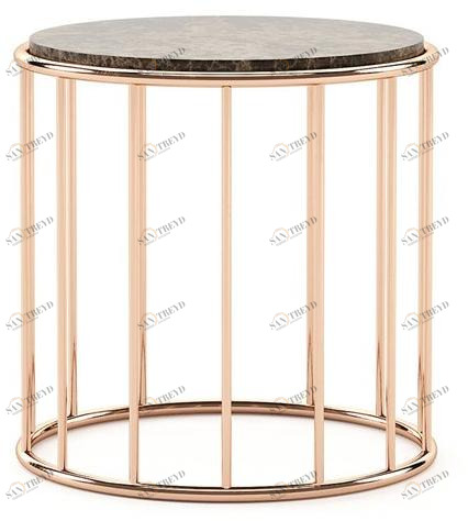 Laskasas Круглый мраморный журнальный столик для гостиной  Lk3527 