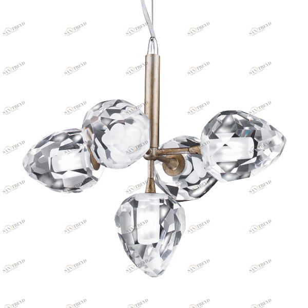 Подвесной светильник On the Rocks 5 от Delight Collection P68038M-5 DELIGHT COLLECTION ДИЗАЙНЕРСКИЕ 243796 Золотой 