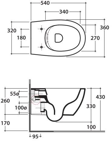 Mds03.bi - mds02.bi Подвесной унитаз настенный Белый Ceramica Globo 4ALL Италия - Вид №3