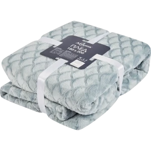 Плед Aglae 180x200 см фланель цвет серый 86408206 STLM-2141467
