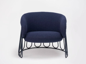 Ткань сани стул с подлокотниками