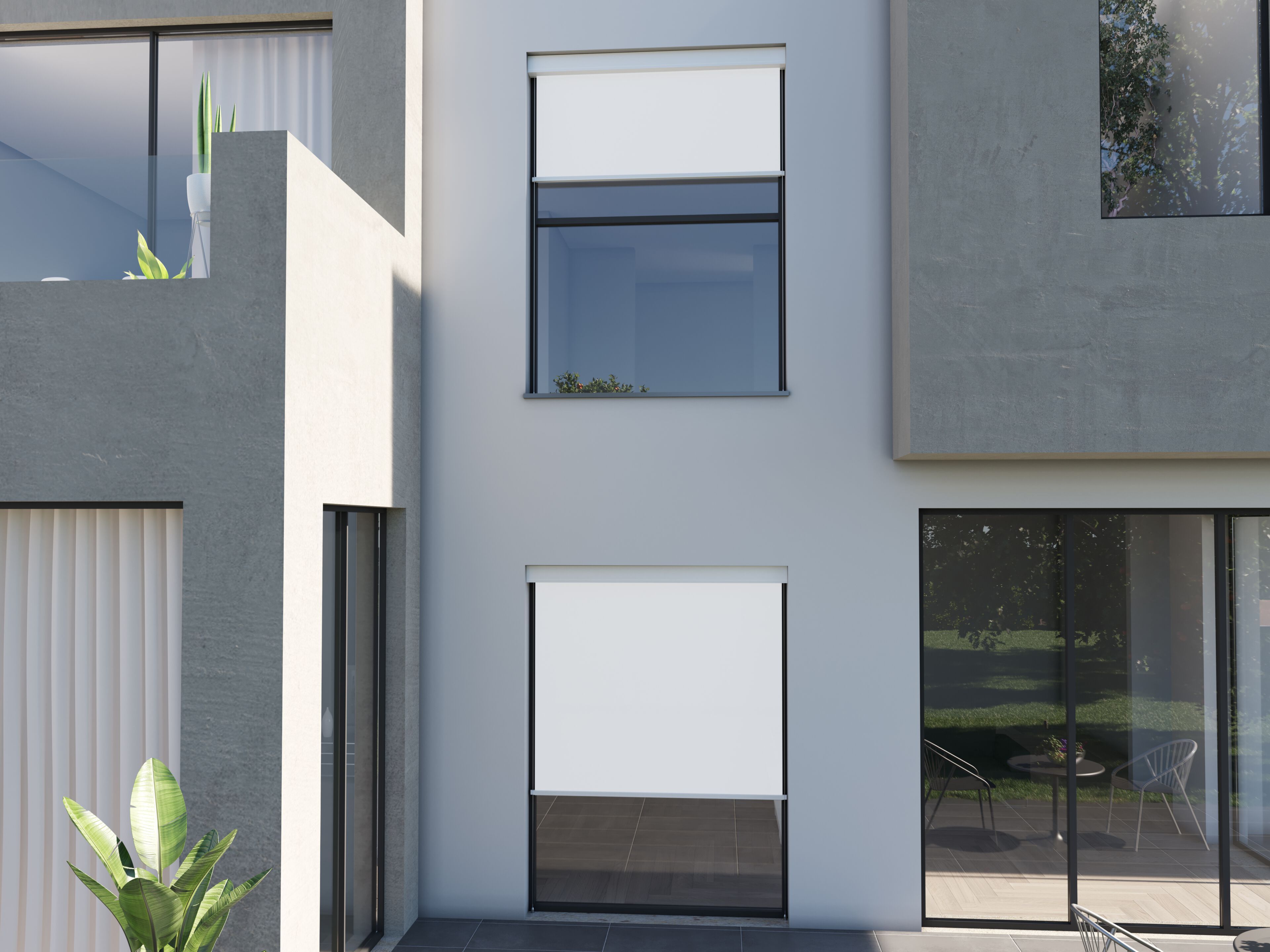 Роликовый занавес с лебедкой или мотором с тросами из нержавеющей стали Mv Line рулонные шторы со стальными тросами ARCH-00092461